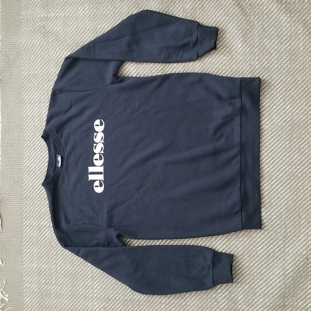 *NWT* Ellesse Crewneck Sweatshirt (size:Medium,Navy Blue)